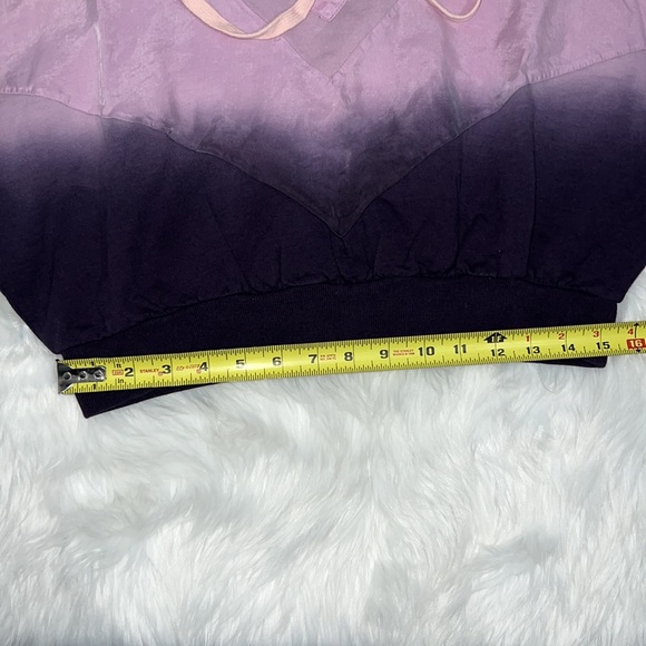 PINK black Slouchy Sport cropped Quarter zip pullover hoodie Extra Small XS - Picture 5 of 12